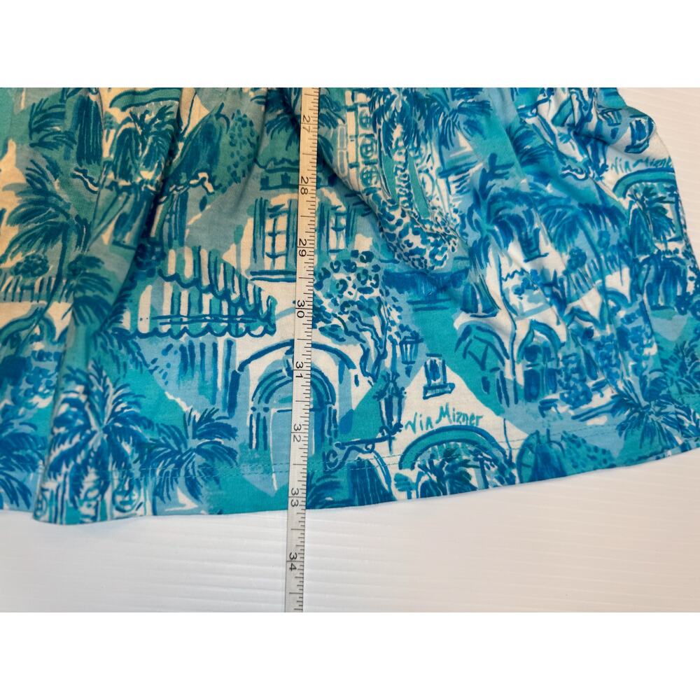 Lilly Pulitzer Lindy Dress XXS Amalfi Blue Swing Shift Resort Tropical Cotton - Picture 10 of 12